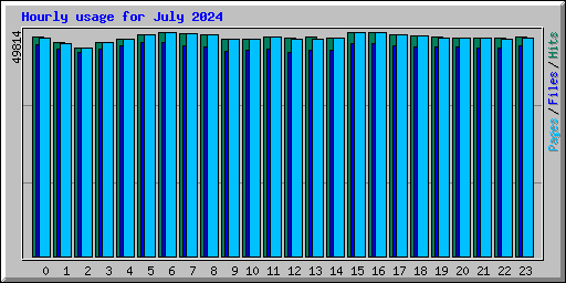 Hourly usage for July 2024